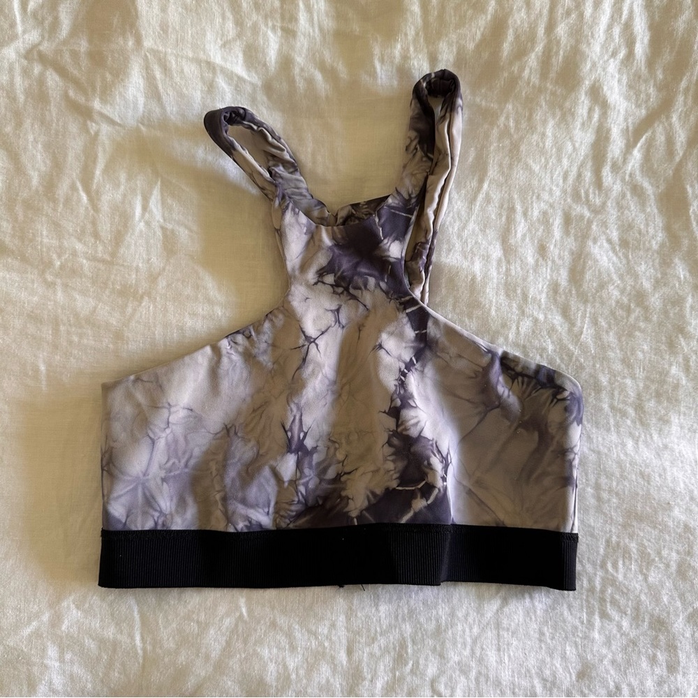 Blue Life Fit Tie Dye High Neck Sportsbra